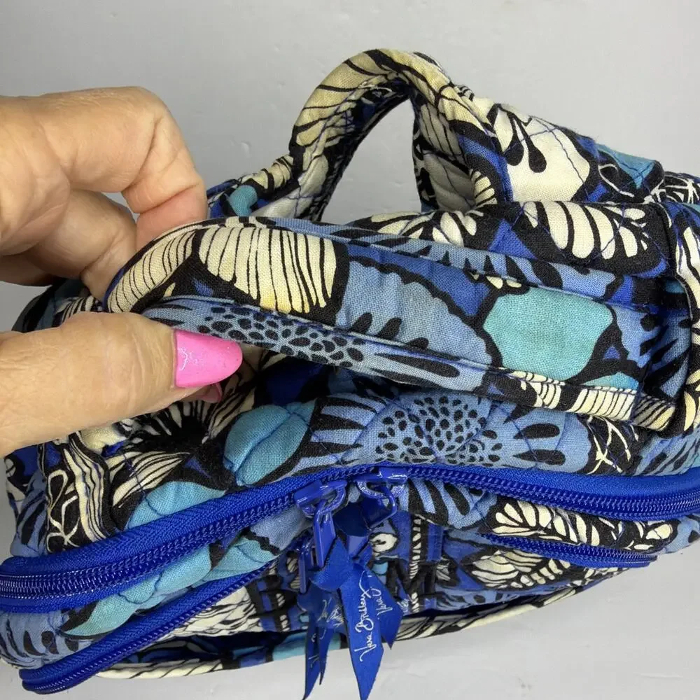 Vera Bradley Blue Bayou Diaper Bag Pad Quilted Backpack Travel Work School Gift